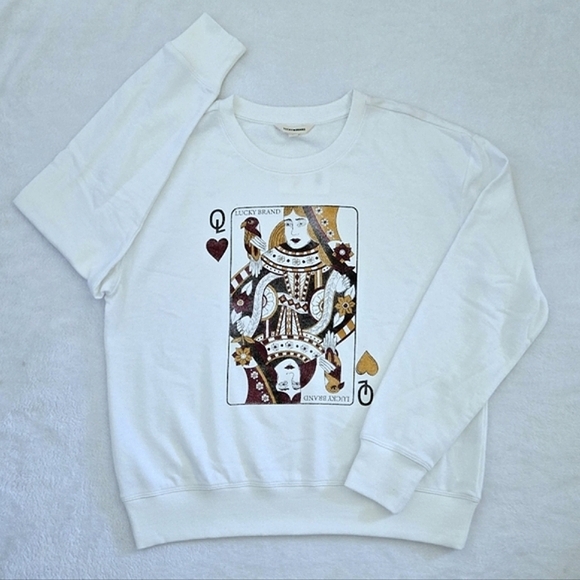 Lucky🍀 Brand Queen👸 of Hearts ❤ Sweatshirt - NWT - Picture 13 of 16
